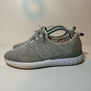 Hey Dude Shoes Men’s Size 10 Renova B Sox Gray White Lace Up Casual Sneakers